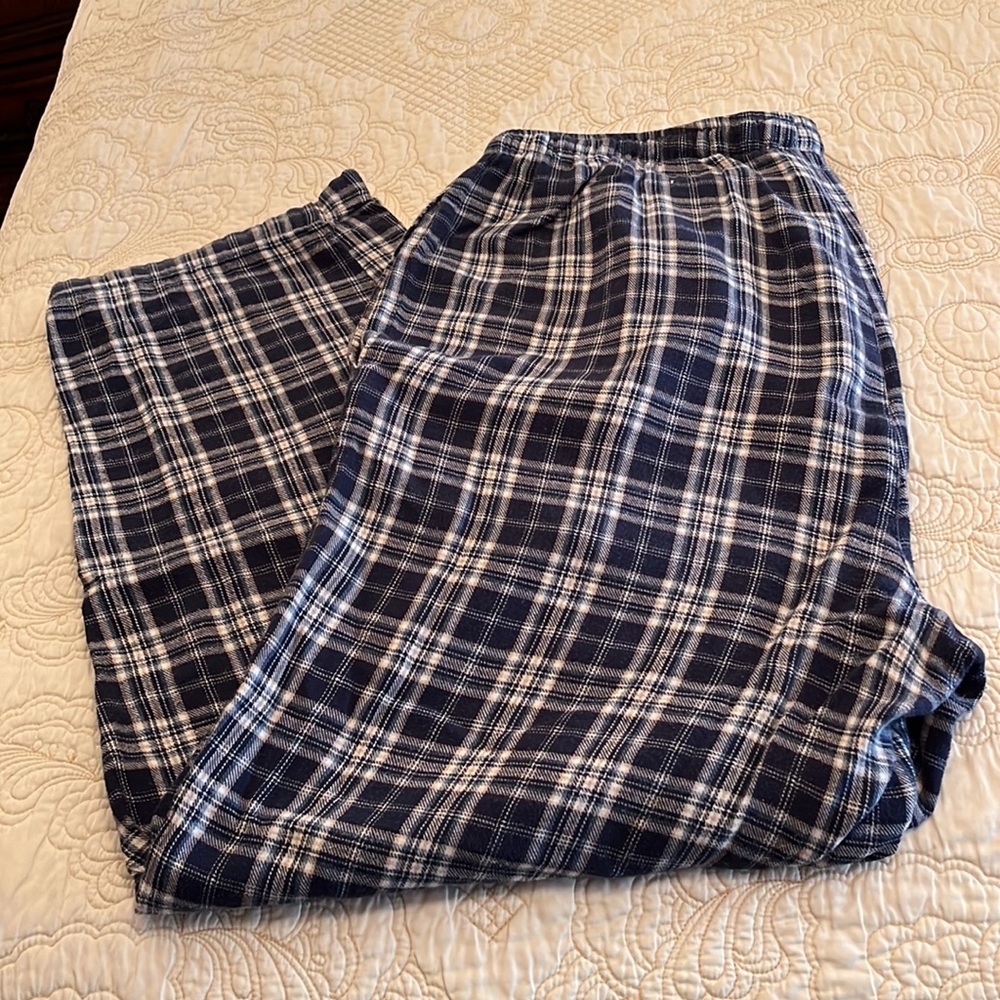 Navy Flannel PJ Bottoms